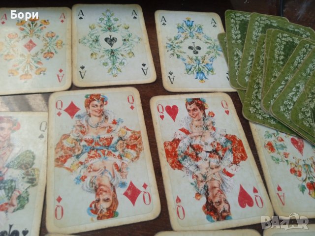 Rokoko ГДР стари карти зелен гръб, снимка 2 - Карти за игра - 39677094