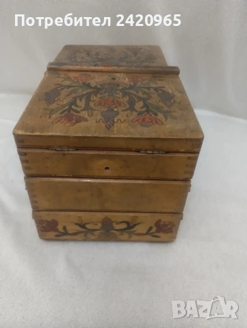 Старинна кутия за съхранение , снимка 6 - Антикварни и старинни предмети - 51111009
