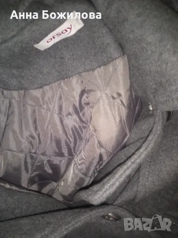 Дамско зимно сиво палто ORSAY + ПОДАРЪК | Women's gray winter coat ORSAY + A GIFT, снимка 4 - Палта, манта - 48304345