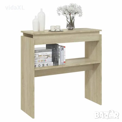 vidaXL Конзолна маса, дъб сонома, 80x30x80 см, инженерно дърво, снимка 5 - Маси - 56147870
