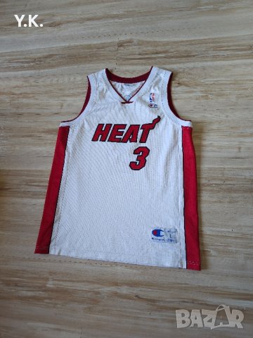 Оригинален мъжки баскетболен потник Champion x Miami Heat NBA x Wade, снимка 2 - Тениски - 42323766