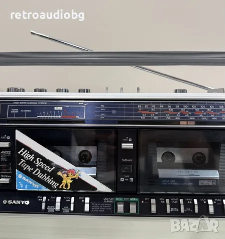 🔈Колекционерски ретро радиокасетофон SANYO M-W25K  - Boombox - профилактиран🔉, снимка 3 - Радиокасетофони, транзистори - 55767672
