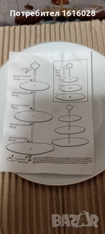 Нов порцеланов поднос - стойка за мъфини,сладки,бонбони и др. на три нива., снимка 14 - Аксесоари за кухня - 53962021