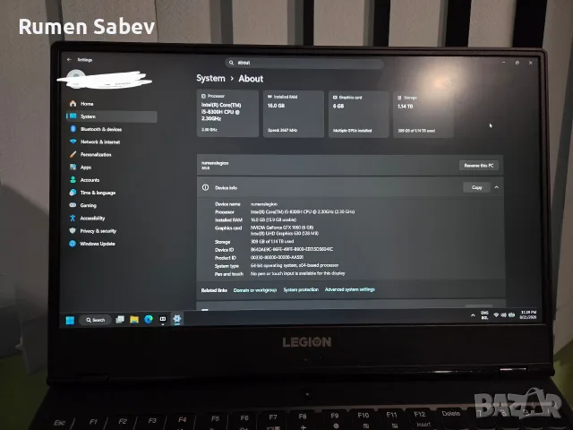 Lenovo legion y530, снимка 4 - Лаптопи за игри - 55754998