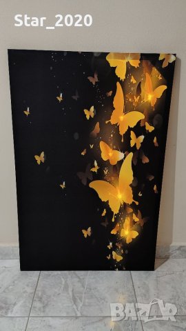 Светеща картина с LED осветление - пеперуди , снимка 2 - Картини - 40371510