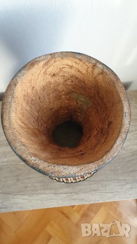 Тарамбука/Джембе от масивно дърво и естествена кожа, снимка 8 - Антикварни и старинни предмети - 42826704