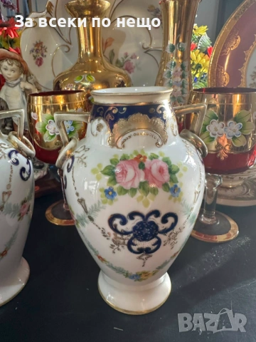 Noritake Japan  Circa 1908 - невероятно красиви две  японски вази с две ръкохватки Код P1873, снимка 7 - Вази - 53310986