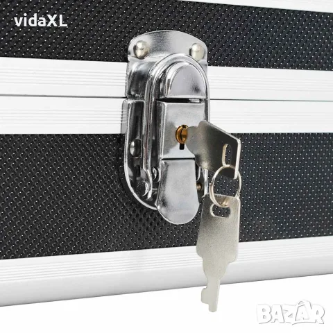 vidaXL Куфар за пушки, черен, 134x35x12 см, алуминий, снимка 7 - Оборудване и аксесоари за оръжия - 56148394