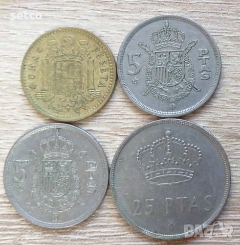 Лот 4 монети ИСПАНИЯ л29, снимка 1 - Нумизматика и бонистика - 33729362