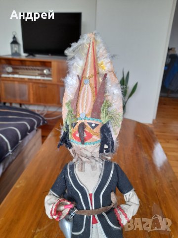 Стара фолклорна фигурка кукер, снимка 2 - Други ценни предмети - 42806575