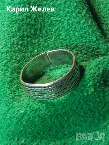 СТИЛНО РЕТРО ОРНАМЕНТИРАН АНГЛИЙСКИ СРЕБЪРЕН ПРЪСТЕН ХАЛКА СРЕБРО 925 МАЙСТОРСКА АРТ ИЗРАБОТКА 50071, снимка 16 - Пръстени - 48901846