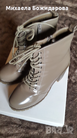 Боти,Bestelle N38, цвят Khaki, снимка 2 - Дамски боти - 44741591