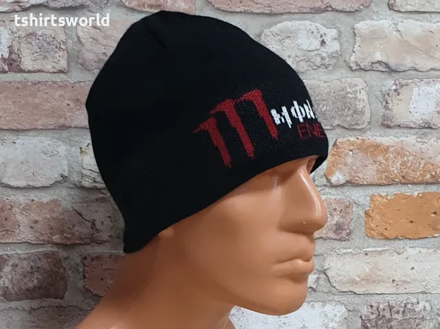 Нова зимна шапка MONSTER с червено лого, снимка 5 - Шапки - 47699809
