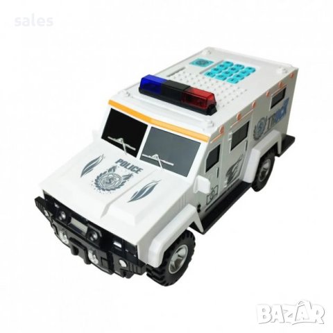 Сейф за деца Полицейски джип касичка с Лего, пръстов отпечатък и секретна ключалка , снимка 5 - Електрически играчки - 37833136