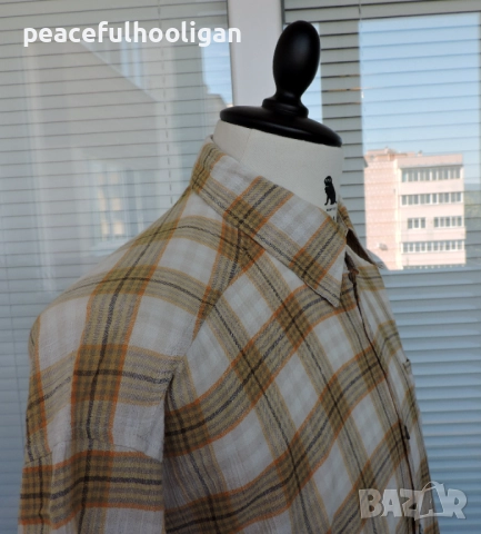 Salewa -страхотна мъжка карирана риза за туризъм с къс ръкав размер XL , снимка 5 - Ризи - 51475487