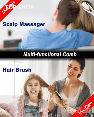 Фототерапевтичен уред за коса и масаж на скалпа 3-В-1, снимка 8 - Козметични уреди - 48508357