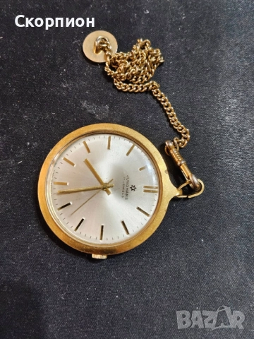 Джобен часовник -  JUNGHANS с позлата - ГЕРМАНИЯ - ПРОМОЦИЯ, снимка 12 - Джобни - 46654362