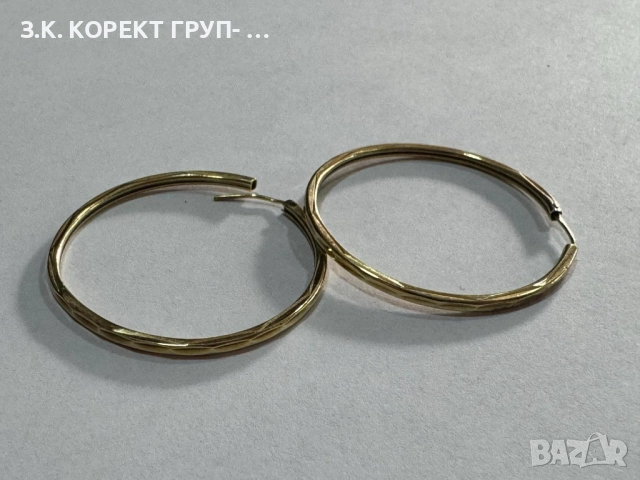 Златни дамски обеци 14К, снимка 4 - Обеци - 52493656