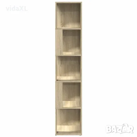vidaXL Ъглов шкаф, дъб сонома, 33x33x164,5 см, инженерно дърво, снимка 4 - Шкафове - 56147841