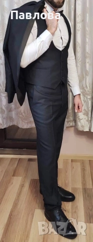 Абитуриентски / сватбен костюм Paco Romano от 3 части Slim Fit, снимка 3 - Костюми - 54186184