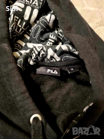 Ватиран  Суичър  FILA,черен, снимка 2 - Суичъри - 53202875