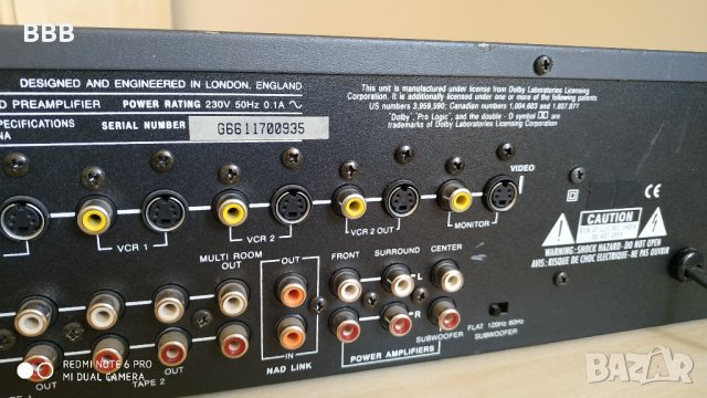 NAD AV 117 Surround Предусилвател, снимка 6 - Ресийвъри, усилватели, смесителни пултове - 38527342