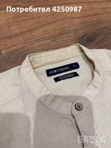 Мъжка ленена риза, снимка 3 - Ризи - 52122350