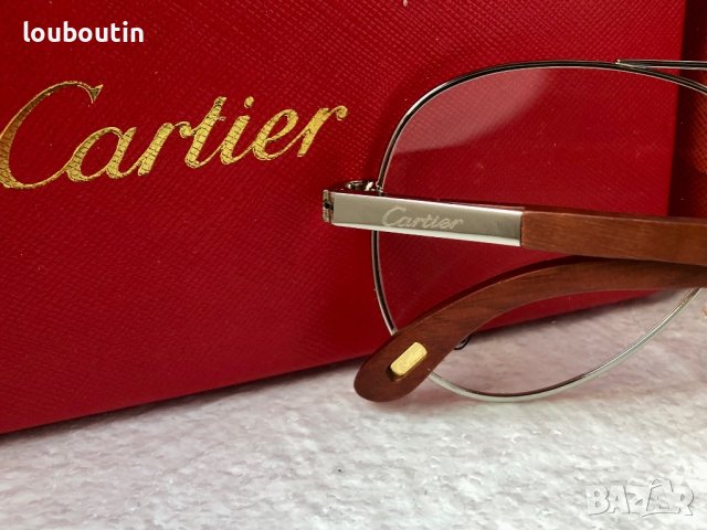 Cartier висок клас мъжки слънчеви очила с дървени дръжки, снимка 12 - Слънчеви и диоптрични очила - 42798463