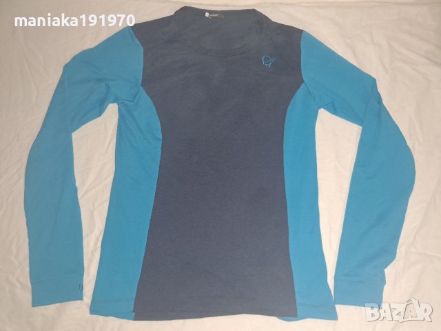 Norrona W Fjora Equalizer Lightweight Long Sleeve Ocean Swell  (L) дамска спортна блуза, снимка 3 - Спортни екипи - 42122002