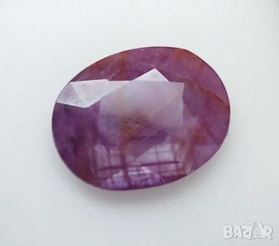 Голям ненагряван рубин в пурпуно червено 10.40кт! Сертифициран! Нов!, снимка 13 - Пръстени - 47325328