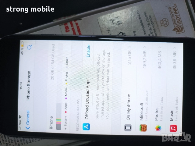 Iphone 6s 64гб,Гаранция, снимка 7 - Apple iPhone - 52654108