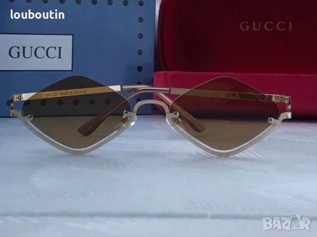 GUCCI дамски слънчеви очила ромб 2 цвята черни кафяви, снимка 11 - Слънчеви и диоптрични очила - 50741381