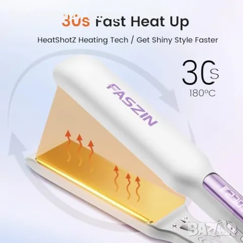 Нова Професионална титаниева преса за коса 42 мм, 30 сек загряване, снимка 2 - Преси за коса - 48575973