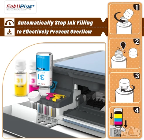 Комплект 31 32XL бутилки с мастило за HP Smart Tank принтери, снимка 4 - Консумативи за принтери - 50964341