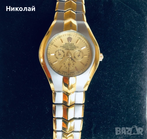 Стилен дамски часовник по модел на Rolex Cosmograph Daytona Oyster Perpetual, нов, кварц, елегантен, снимка 10 - Дамски - 38348038