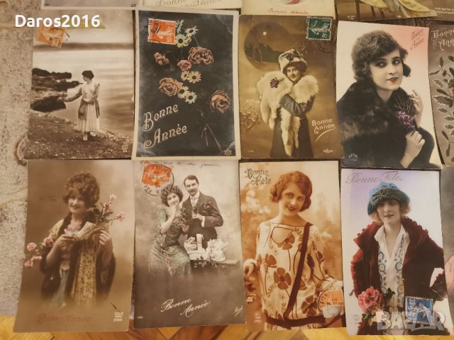 Стари френски пощенски картички 1900 - 1930 г, снимка 6 - Колекции - 39353217