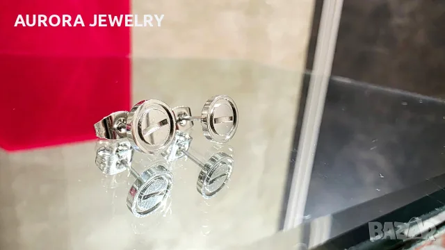 CARTIER Love White Gold Stud Дамски Обеци