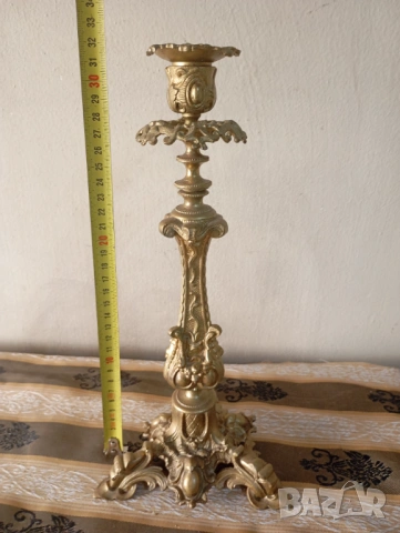 Бароков свещник, снимка 4 - Други ценни предмети - 53139161