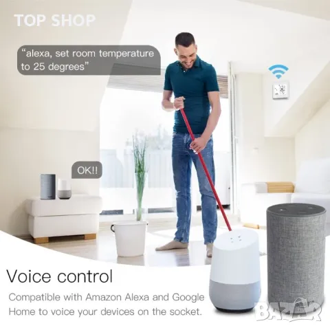 MoesGo Smart WI-FI програмируем термостат 16A/температурен контролер за ел. отопление,Tuya/SmartLife, снимка 9 - Други - 49308684