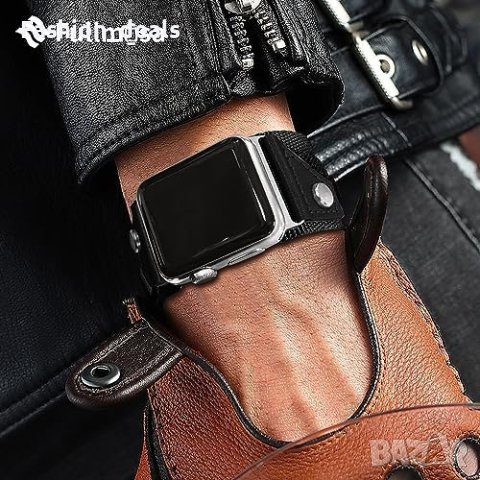 Нова Стилна Каишка за часовник Apple Watch 38-41mm: Винтидж Рок , снимка 3 - Каишки за часовници - 42702747