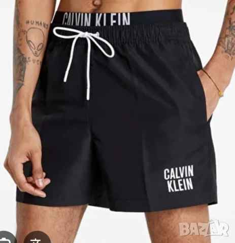 Страхотни мъжки къси шорти бански CALVIN KLEIN размер M , снимка 3 - Бански - 51256193