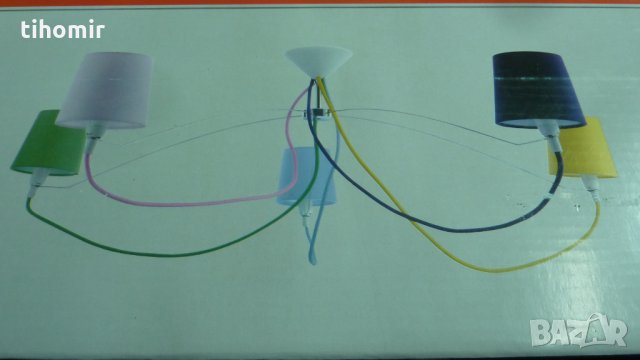 Абажур Немски пет крушки, снимка 10 - Лампиони - 31273619