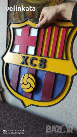 Футболна релефна емблема на Барселона Реал Мадрид Манчестър, снимка 4 - Други - 36969722