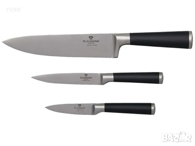 НОВИ! Комплект ножове 3 броя Blaumann, снимка 2 - Прибори за хранене, готвене и сервиране - 47340095
