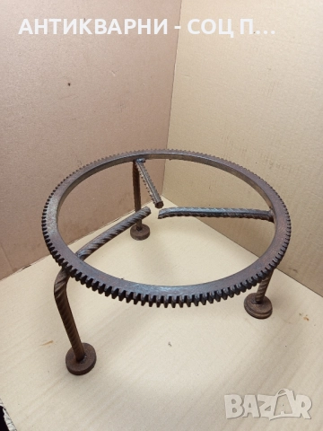 Стар Ръчно Изработен Масивен Саджек Пиростия За Огнище 5кг. 