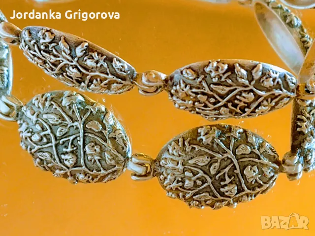 Дамска сребърна гривна - Филигран, снимка 2 - Гривни - 47337493