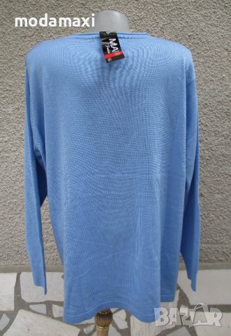 3XL Нов  син пуловер MAI , снимка 7 - Блузи с дълъг ръкав и пуловери - 42371054
