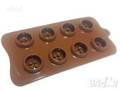 8 Дълбоки копчета копче силиконов молд форма фондан бонбони гипс шоколад, снимка 2 - Форми - 37613780