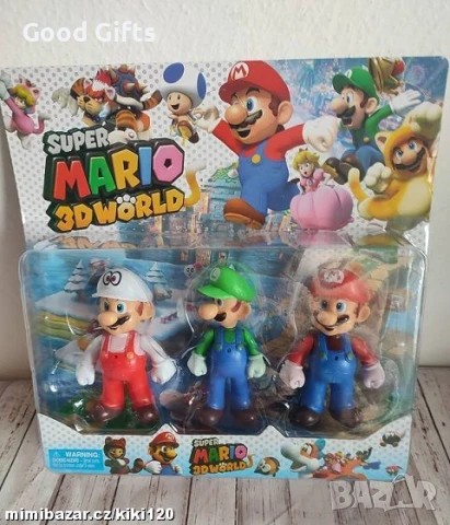 Комплект 3 фигурки Супер Марио, Super Mario