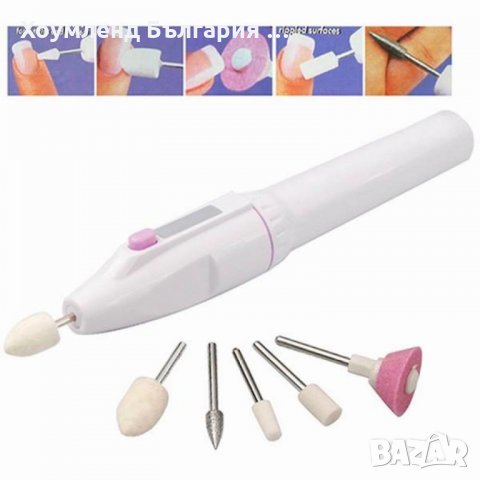 Електрическа пила с накрайници за оформяне на нокти/ к-т за маникю, снимка 3 - Епилатори - 29402121